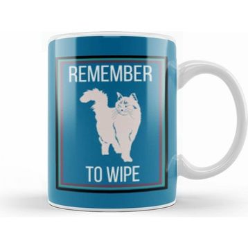 Humuts Remember To Wıpe Cat Kupa Bardak