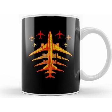 Humuts Retro Airplane Vintage Pilot Flying Kupa