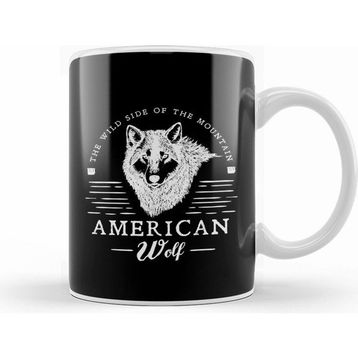Humuts Retro Animal American Wolf White Kupa