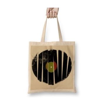 Humuts Retro Müzik Plak Bez Çanta
