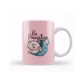 Humuts Retro Pixel Cat Be Pawsitive Kupa