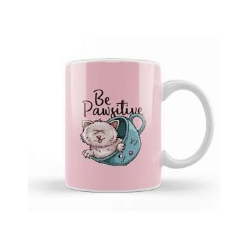 Humuts Retro Pixel Cat Be Pawsitive Kupa