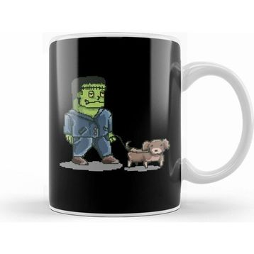 Humuts Retro Pixel Frankenstein Dog Walker Kupa