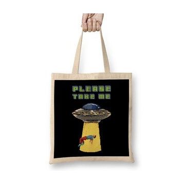 Humuts Retro Pixel Please Take Me Alien Abduction Bez Çanta