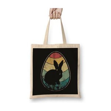 Humuts Retro Vintage Bunny Egg Happy Easter Bez Çanta