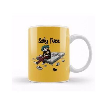 Humuts Sally Face 01 Porselen Beyaz Kupa Bardak