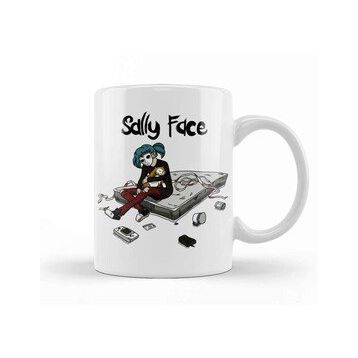 Humuts Sally Face 01 Porselen Beyaz Kupa Bardak