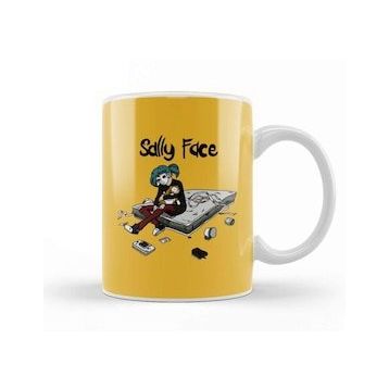 Humuts Sally Face 01 Porselen Beyaz Kupa Bardak