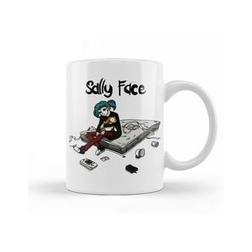Humuts Sally Face 01 Porselen Beyaz Kupa Bardak
