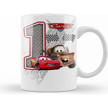 Humuts Şimşek Mcqueen 1 Bir Yaş Hediyesi Kupa Bardak