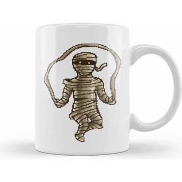 Humuts Skipping Mummy Pixel Art Kupa