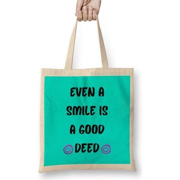 Humuts Smile Quotes Happy Love Gift Bez Kadın Günlük Çanta