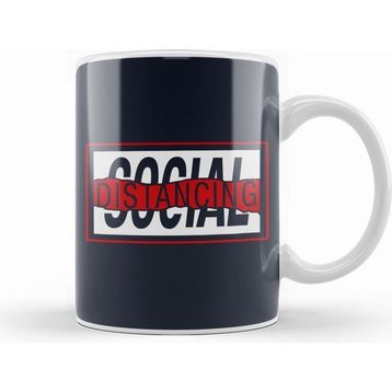 Humuts Social Distancing Red Wave Design Kupa