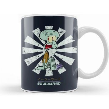 Humuts Squidward Retro Japanese Kupa Bardak