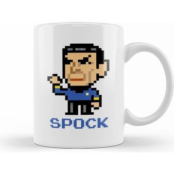 Humuts Star Trek Spock Pixel Character Kupa Bardak