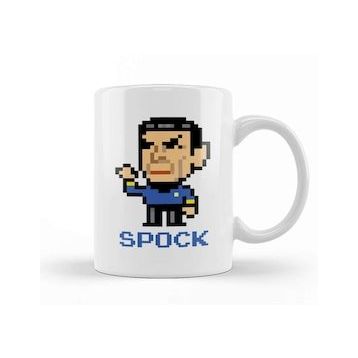 Humuts Star Trek Spock Pixel Character Kupa Bardak