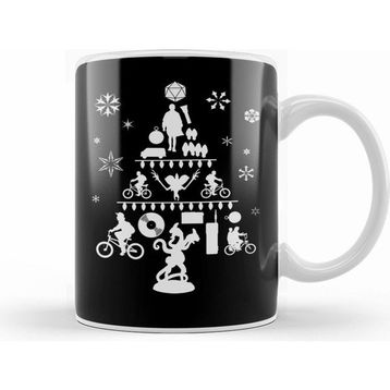 Humuts Stranger Things Christmas Tree Silhouette White Kupa
