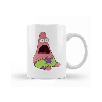 Humuts Surprised Patrick Süngerbob Kupa Bardak
