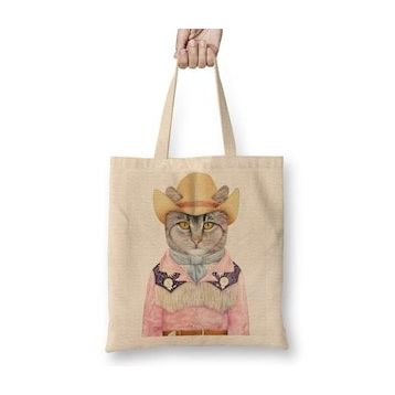Humuts Süslü Kedi Cats Bez Çanta