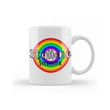 Humuts Sylvester Stallone Retro Rainbow Style Kupa Bardak