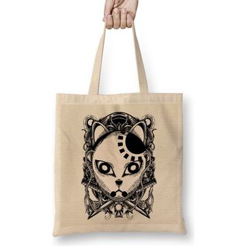 Humuts Tanjiro Kamado Engraving Demon Slayer Mask Dark Bez Uzun Saplı Açık Bej Rengi Çanta