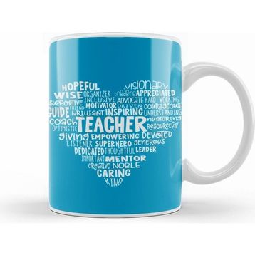 Humuts Teacher Heart Word Cloud Kupa