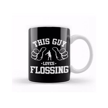 Humuts This Guy Loves Flossing Kupa Bardak