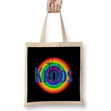 Humuts Toni Kroos Vintage Retro Rainbow Style Bez Uzun Saplı Açık Bej Rengi Çanta