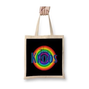 Humuts Toni Kroos Vintage Retro Rainbow Style Bez Uzun Saplı Açık Bej Rengi Çanta