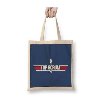 Humuts Top Gun Top Scrum Rugby Ball Logo Bez Uzun Saplı Açık Bej Rengi Çanta