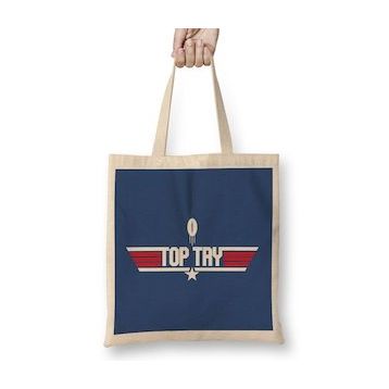 Humuts Top Gun Top Try Rugby Ball Logo Bez Uzun Saplı Açık Bej Rengi Çanta