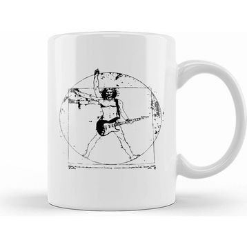 Humuts Vitruvian Man Guitar Player Black Lines Kupa