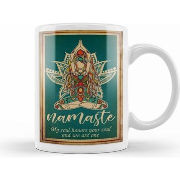 Humuts Yoga Namaste Yazı Meditasyon Kupa