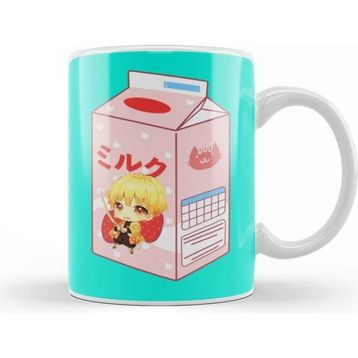 Humuts Zenitsu Thunder Strawberry Milk Kupa Bardak