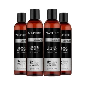 Huncalife Nature Siyah Sarımsaklı Dökülme Karşıtı Besleyici ve Onarıcı 4x350 ml Şampuan