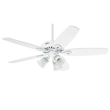 Hunter Fan Builder's Plus Beyaz 132 cm Aydınlatmalı Tavan Vantilatörü