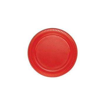 Huramarketing 22 cm 25'li Kırmızı Plastik Tabak