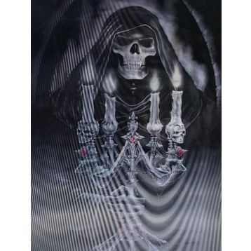 Huramarketing 30x40 cm 5d Elmas Boyama 3 Farklı Resim Değişenli Halloween İskelet Tablosu