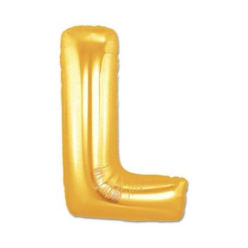 Huramarketing L Harf Altın Renk 40 inç Folyo Balon