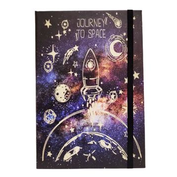 Huramarketing Tasarım Space Roket Defter Lastikli