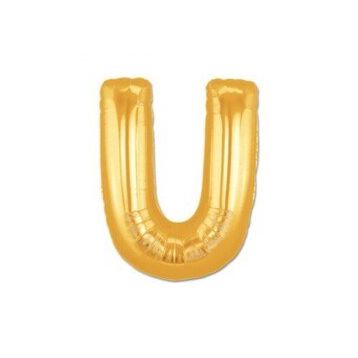 Huramarketing U Harf Altın Renk 40 inç Folyo Balon