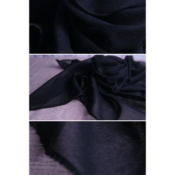 Hürrem Bone 1007B_01 Siyah 90x90 cm Pamuklu İç Tülbent