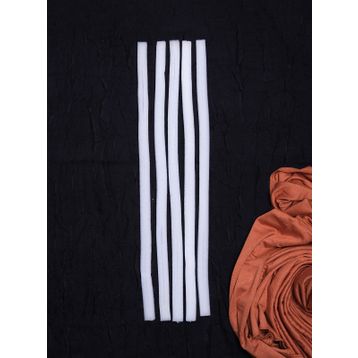 Hürrem Bone 1010B_42 Beyaz Süngeri Polyester Çift Katlı 5'li Eşarp