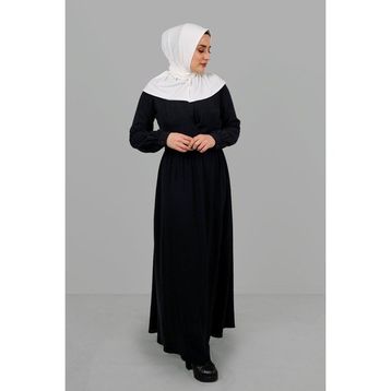 Hürrem Bone 2101-40 Krem Sandy Arkadan Çıtçıtlı Geçmeli Eşarp