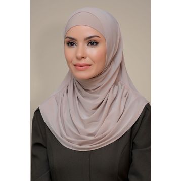 Hürrem Bone Sandy Kendinden Boneli Bej Geçmeli Eşarp