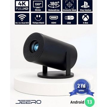 HY300 Pro Siyah Taşınabilir Projeksiyon Cihazı
