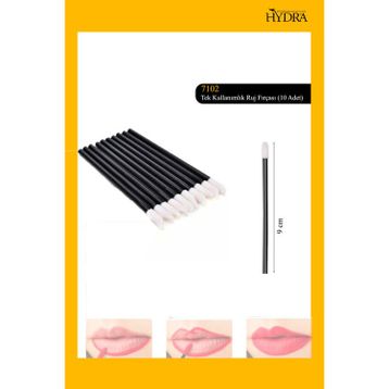 Hydra 10'lu HD-7102 Tek Kullanım Ruj Fırçası