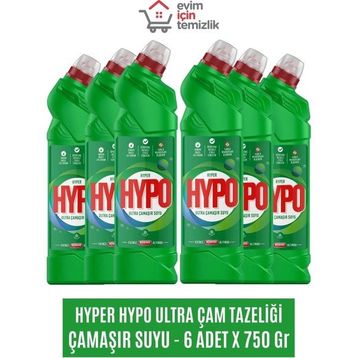 Hyper Hypo 750 ml Çam Tazeliği Ultra Kıvamlı Çamaşır Suyu (6 adet)