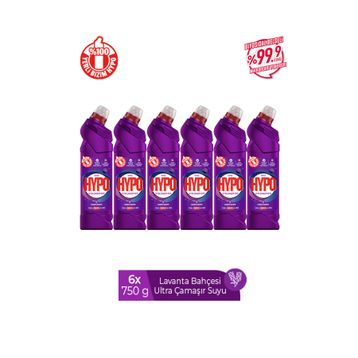 Hyper Hypo Lavanta Bahçesi 750 gr Ultra Kıvamlı Çamaşır Suyu (6 adet)