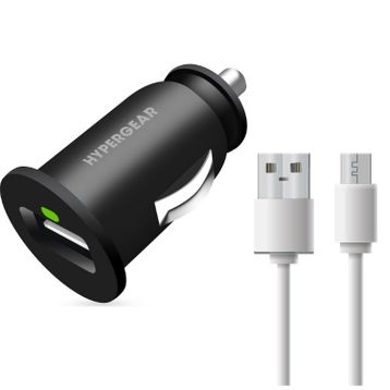 Hypergear 2.1a 2x Micro Kablo Siyah Hızlı Araç Şarj Aleti Set